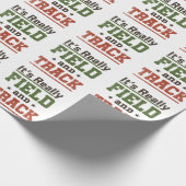 それは本当にフィールドとトラックのおもしろいアスリート ラッピングペーパー (角)