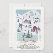 それは村のクリスマスホリデーベビーシャワーを取る シーズンカード (正面)