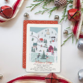 それは村のクリスマスホリデーベビーシャワーを取る シーズンカード