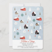 それは村のクリスマスホリデーベビーシャワーを取る シーズンカード (正面)