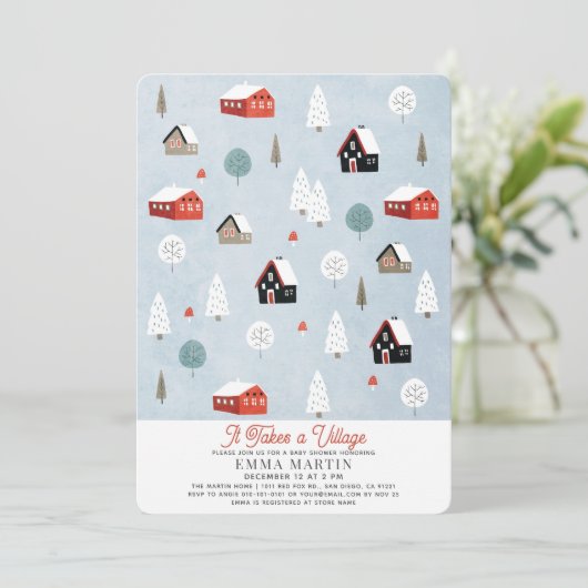 それは村のクリスマスホリデーベビーシャワーを取る シーズンカード (スタンド正面)