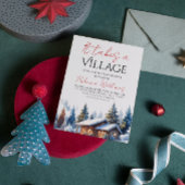 それは村のニュートラルな冬の赤ちゃんシャワーを取る 招待状