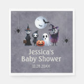 それは村のハロウィン幽霊のよく出るの赤ちゃんシャワーを取る スタンダードランチョンナプキン (正面)