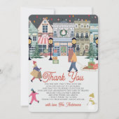 それは村の休日の町のベビーシャワーを取る サンキューカード (正面)