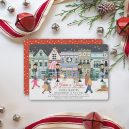 それは村の休日の町のベビーシャワーを取る シーズンカード