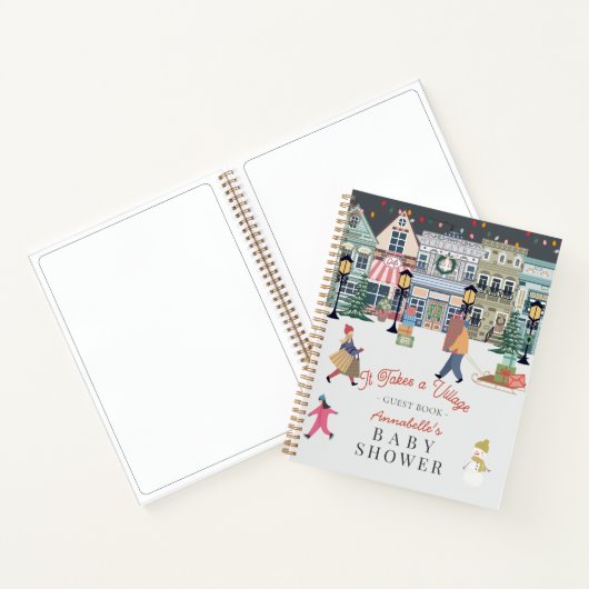 それは村の休日の町のベビーシャワーを取る ノートブック (内部)