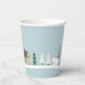 それは村の休日の町ブルーベビーシャワーを取る 紙コップ (裏面)