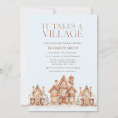 それは村の休日の町ベビーシャワーを取る 招待状 (正面)