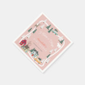 それは村の休日ピンクの赤ちゃんシャワーを取る スタンダードカクテルナプキン (角)