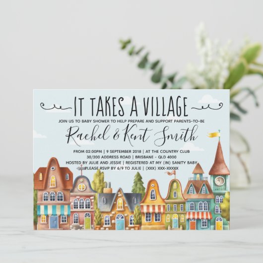 それは村の赤ちゃんシャワーを取る 招待状 (スタンド正面)