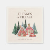 それは村の赤ちゃんシャワー紙ナプキンを取る スタンダードカクテルナプキン (正面)