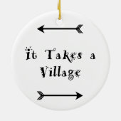 それは村-育てる採用--を取ります セラミックオーナメント (裏面)