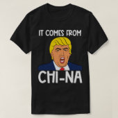 それは来中国のトランプおもしろい引用文ユーモアのスピーチから Tシャツ (デザイン正面)