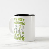 それは植物のガーデニングもしを保持していないおもしろい ツートーンマグカップ (正面左)