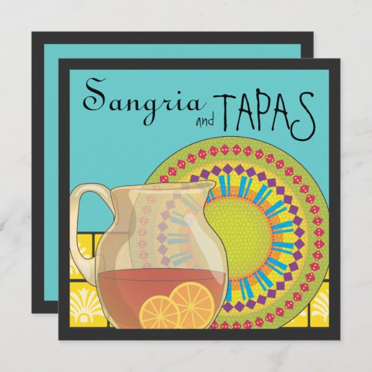 それは樹皮布のパーティーです! 幸せなフェスタの招待状 招待状 (正面/裏面)