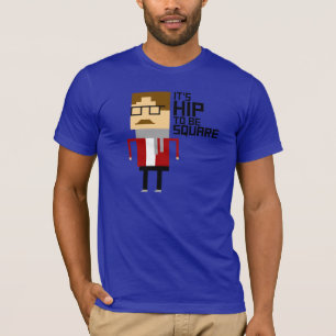 それは正方形であるために情報通です Tシャツ