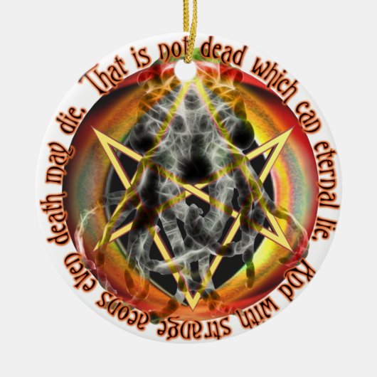 それは永遠の嘘を言える死ではない セラミックオーナメント (正面)