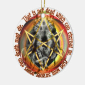 それは永遠の嘘を言える死ではない セラミックオーナメント (左)