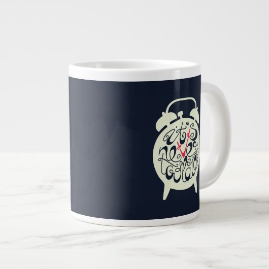 それは決して余りに遅くないです ジャンボコーヒーマグカップ (正面右)