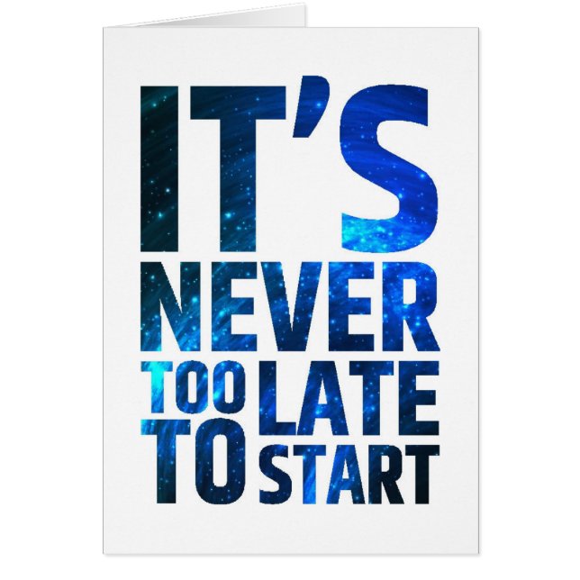 それは決して始まるには余りにも遅くないです (正面)