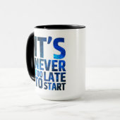 それは決して始まるには余りにも遅くないです マグカップ (正面左)