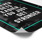 それは決して容易なジムのインスピレーション引用文ポスターを得ない ポスター (角)