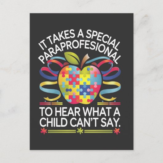 それは特殊な対人自閉症を取る シーズンポストカード (正面)