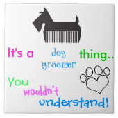 それは犬のトリマーの事の壁のタイルです タイル (正面)