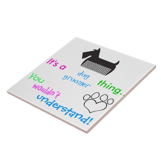 それは犬のトリマーの事の壁のタイルです タイル (側面)