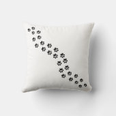 それは犬の事のハートおよび足のプリントの枕です クッション (裏面)