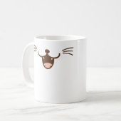 それは猫です! 悪賢いスマイル猫の顔(Φ ω Φ) コーヒーマグカップ (正面左)