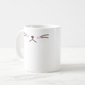 それは猫です! unhapple猫の顔 コーヒーマグカップ (正面左)