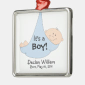 それは男の子です! 発表 メタルオーナメント (左)