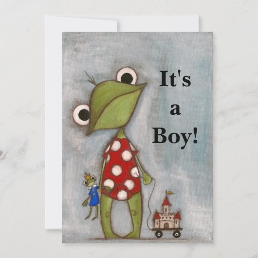 それは男の子です! -誕生の発表 案内状 (正面)