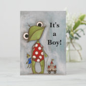 それは男の子です! -誕生の発表 案内状 (スタンド正面)