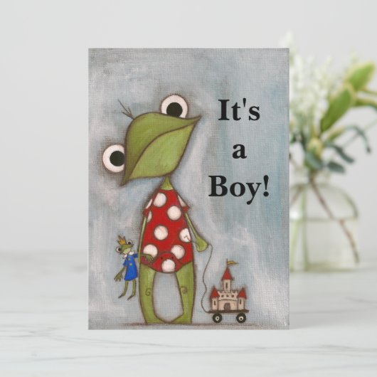 それは男の子です! -誕生の発表 案内状 (スタンド正面)