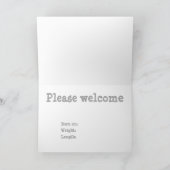 それは男の子です! 誕生の発表 案内状 (内部)