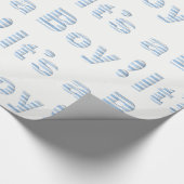 それは男の子です!  青及び白いベビーシャワー ラッピングペーパー (角)