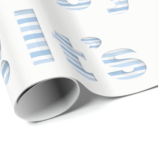 それは男の子です!  青及び白いベビーシャワー ラッピングペーパー (ロールコーナー)