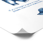 それは男の子のブルージーンズの赤ちゃんシャワーおむつラッフル ポスター (角)