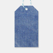 それは男の子のブルージーンズの赤ちゃんシャワーの好意である ギフトタグ (裏面)