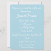 それは男の子のベビーの足跡です 招待状 (裏面)