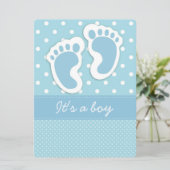 それは男の子のベビーの足跡です 招待状 (スタンド正面)