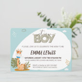 それは男の子のベビーキリン、ベビーシャワー招待状 招待状 (スタンド正面)