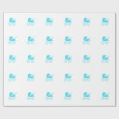 それは男の子のベビーシャワーの新生児のギフト用包装紙です ラッピングペーパー (フラット)