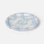 それは男の子のベビーシャワーの紙皿です ペーパープレート (アングル)