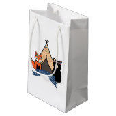 それは男の子の好意のバッグまたはギフトバッグです スモールペーパーバッグ (裏面アングル)