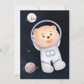 それは男の子の宇宙ベビーシャワーの招待状だ 招待状 (裏面)