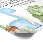 それは男の子の恐竜の赤ちゃんシャワーベビーと言わない ポスター (角)