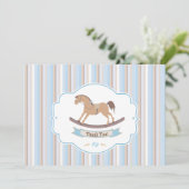 それは男の子の揺り木馬のサンキューカードです サンキューカード (スタンド正面)